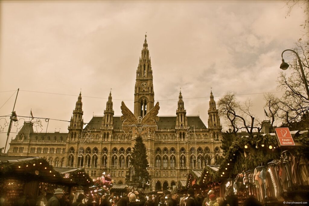 Christkindlmarkt am Rathausplatz In Vienna Festive