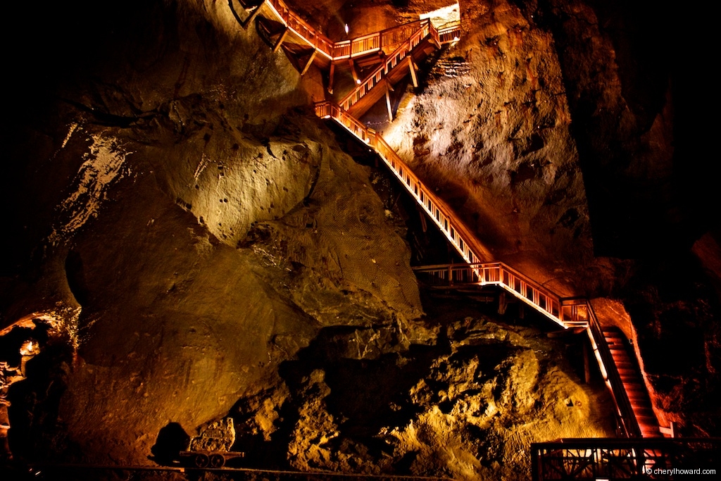 Salt Mine Poland Stairs On Fire