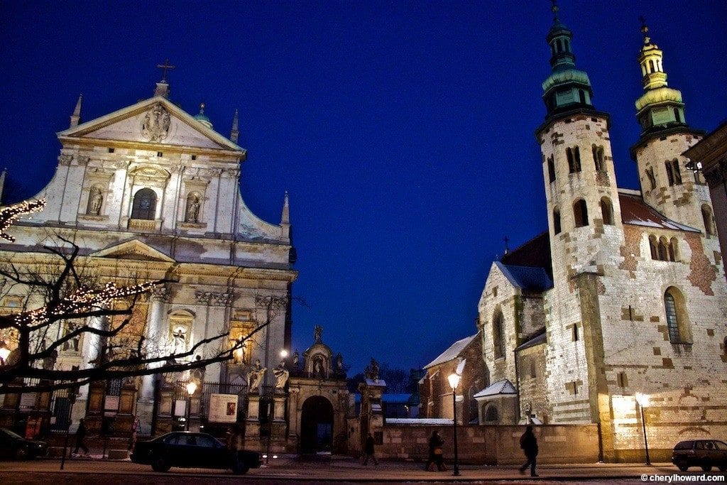 Krakow Poland At Night - Saints Peter and Paul Church