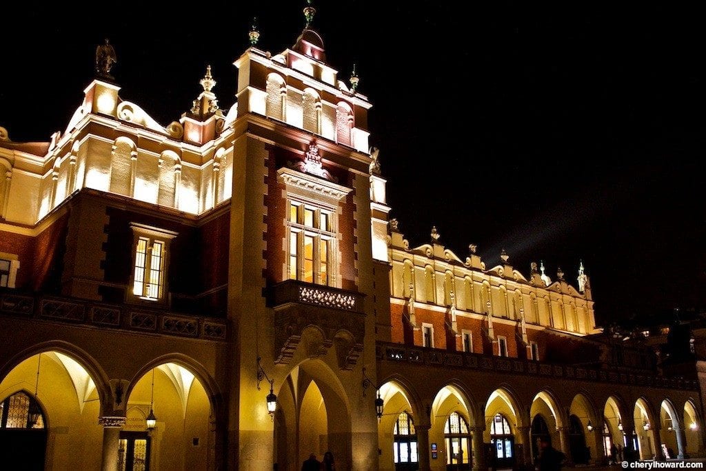 Krakow Poland At Night - The Cloth Hall