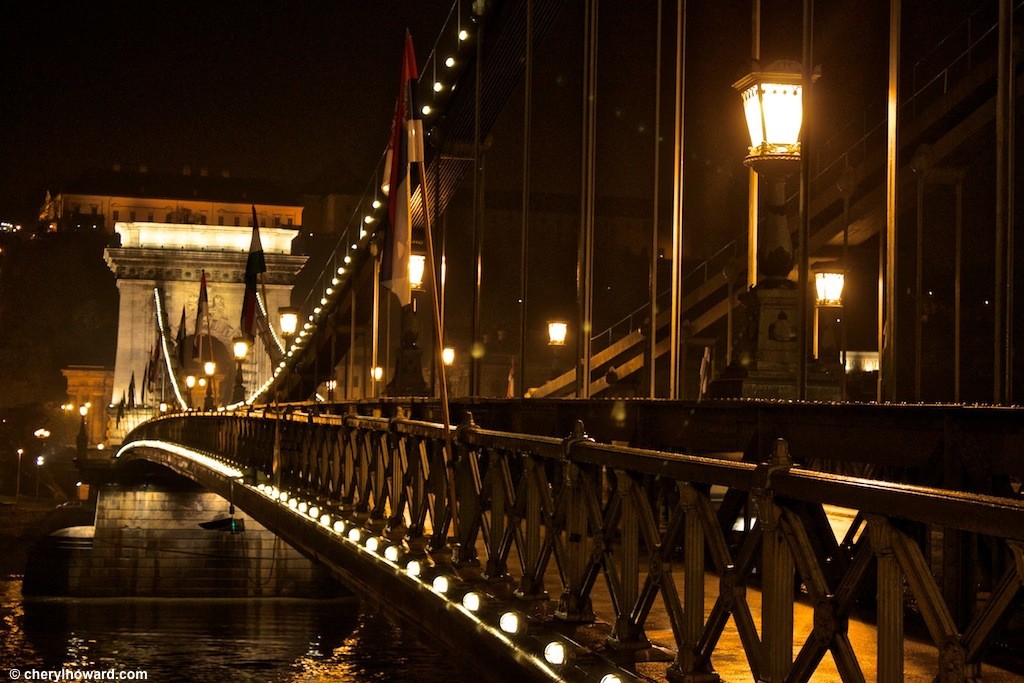 Chain Bridge in Budapest Night Shot