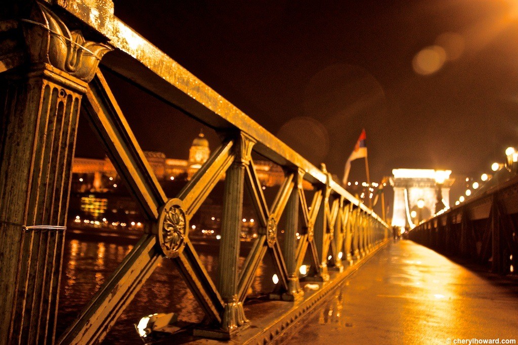 Chain Bridge in Budapest - At Night
