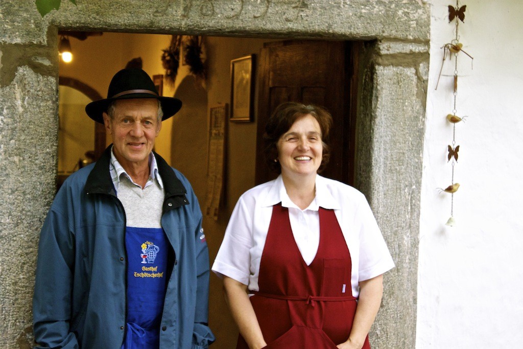 Eating Lunch At Tschötscherhof Farm In The Italian Alps