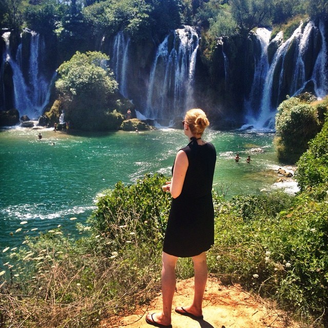 Cheryl Howard at Kravice Falls Mostar