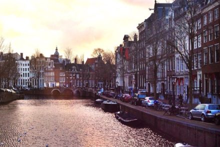 Sunset Over the Amsterdam Canals