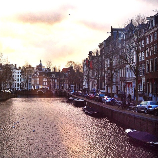 Sunset Over the Amsterdam Canals