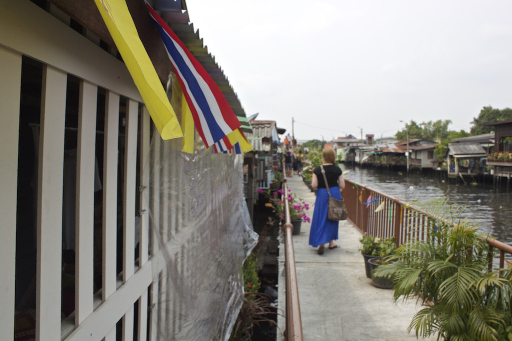 Thai Flags Along the Canals Klong Bang Luang Artist House Bangkok