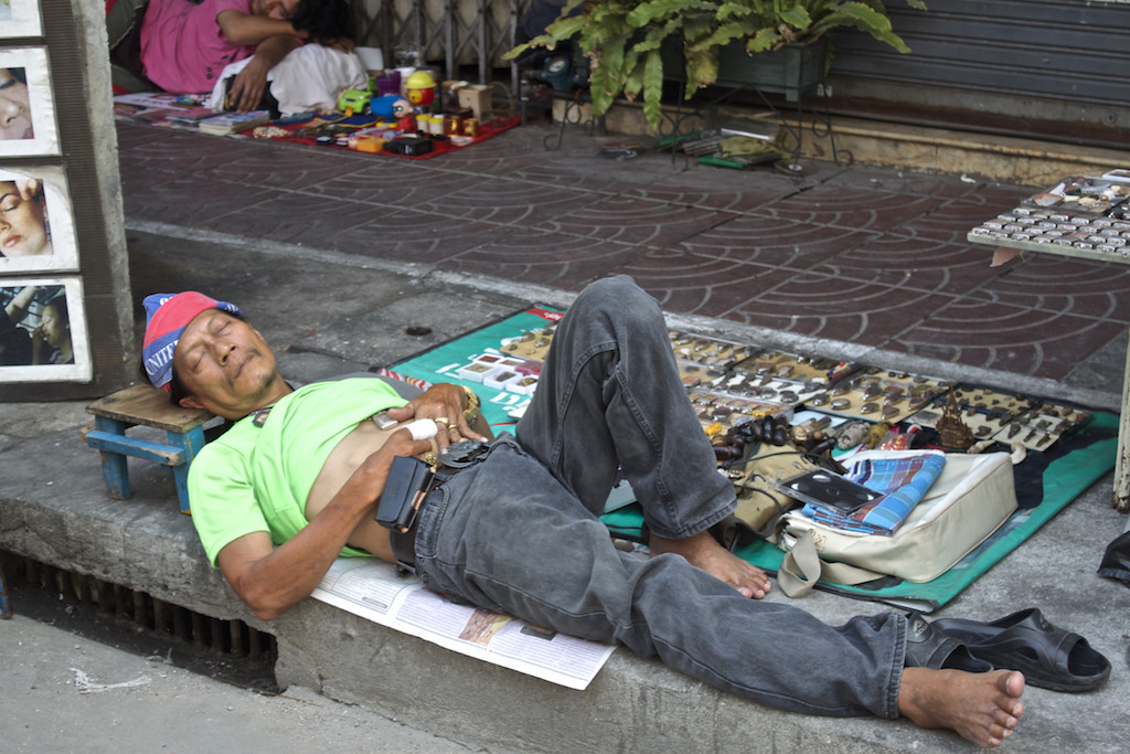 Bangkok Chinatown - Nap Time Street Side