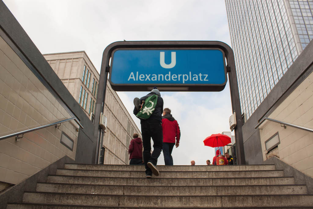 Berlin Sunday Alexanderplatz U-Bahn