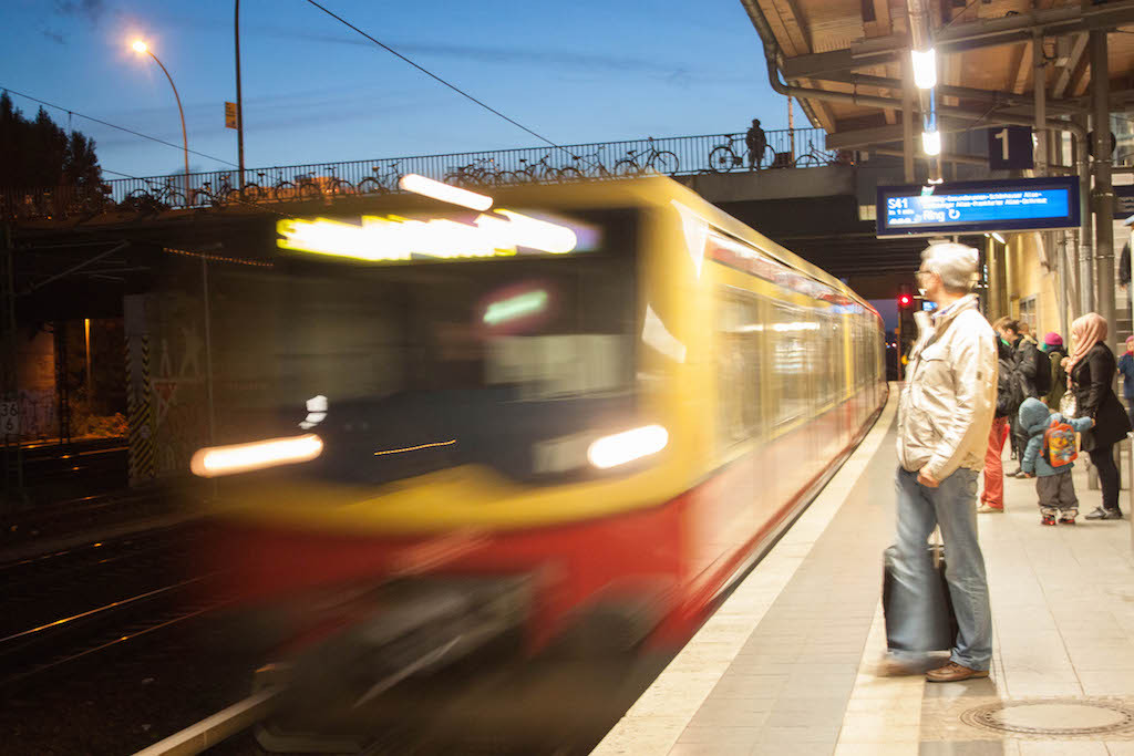 Berlin Sunday S-Bahn at Night