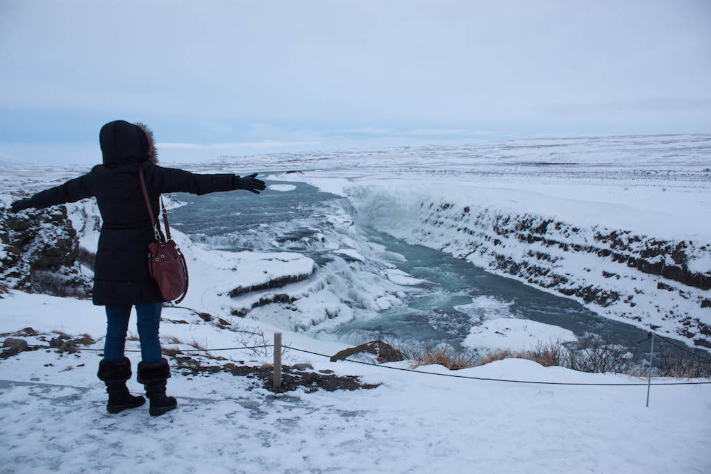 Gullfoss Waterfall in Winter - Cheryl Howard