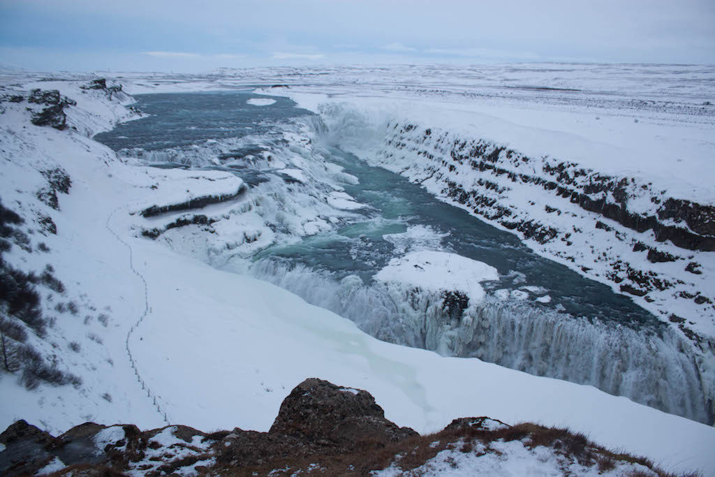 Gullfoss Waterfall in Winter - Horizon