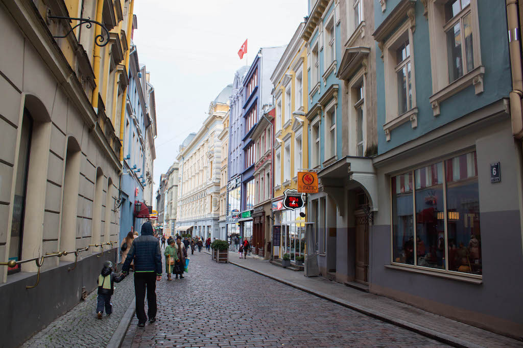 Riga Photos - Boy and Father on Street