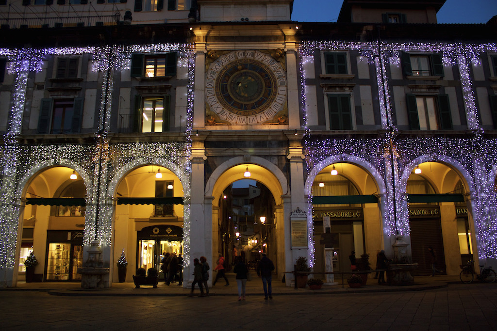 Visit Brescia - Piazza della Loggia at Night Clock