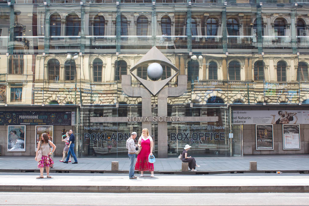 Prague Photos - Reflections on Glass Facade