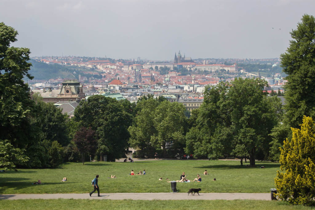 Prague Photos - View over Prague City from Park