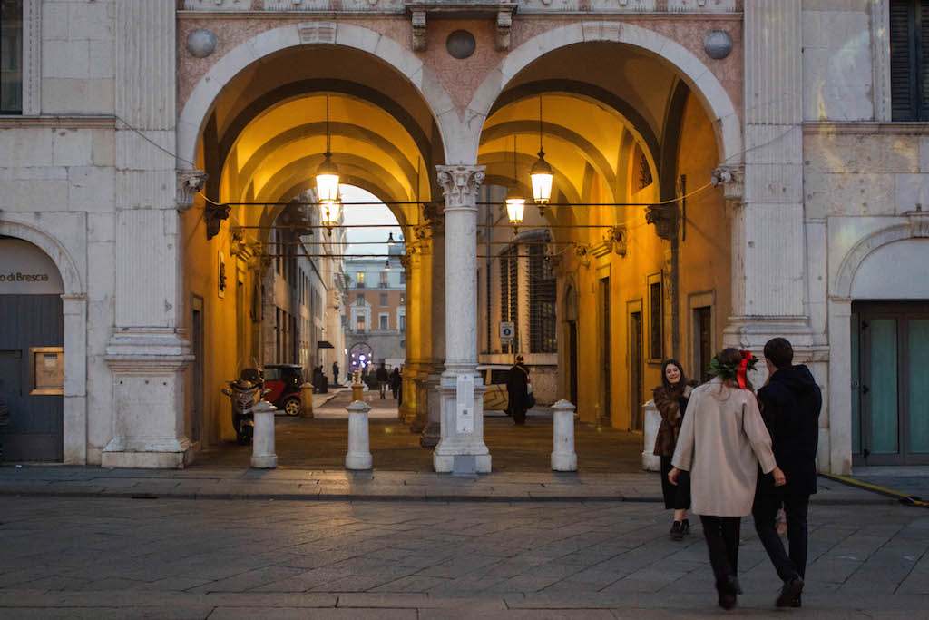 Streets of Brescia - Girl Wth Flower in Her Hair