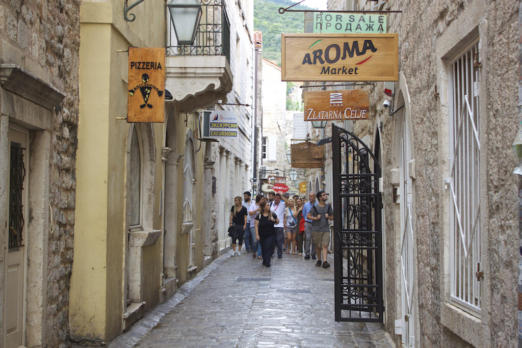 Budva Old Town - Tourists