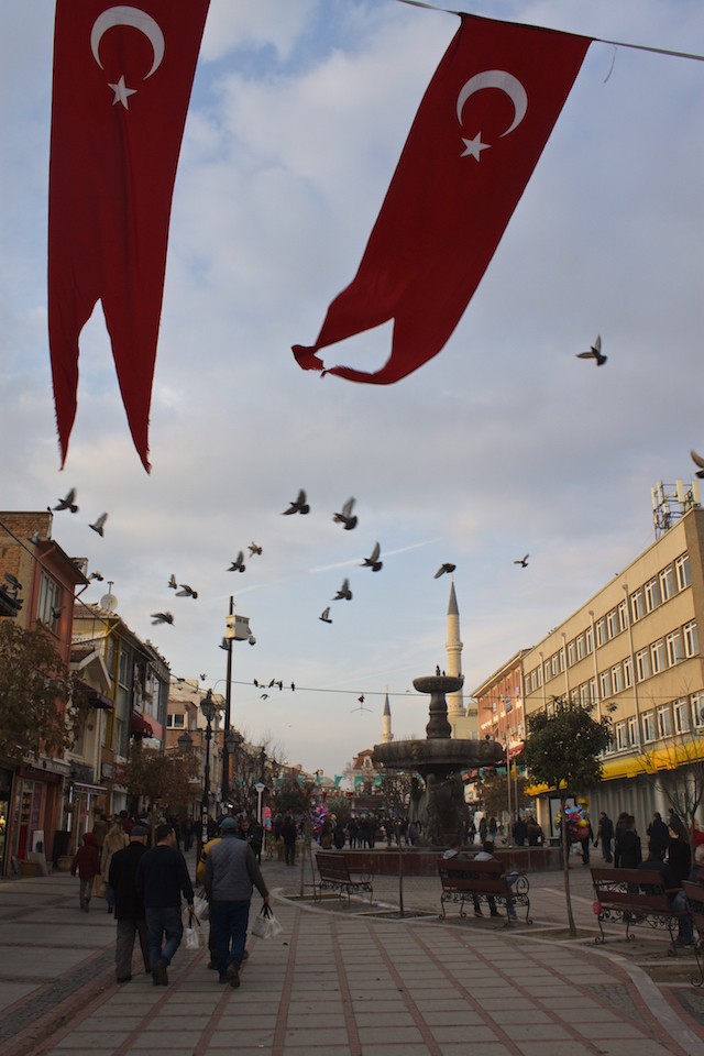Things To Do in Edirne Turkey - Streets of Edirne Turkish Flag