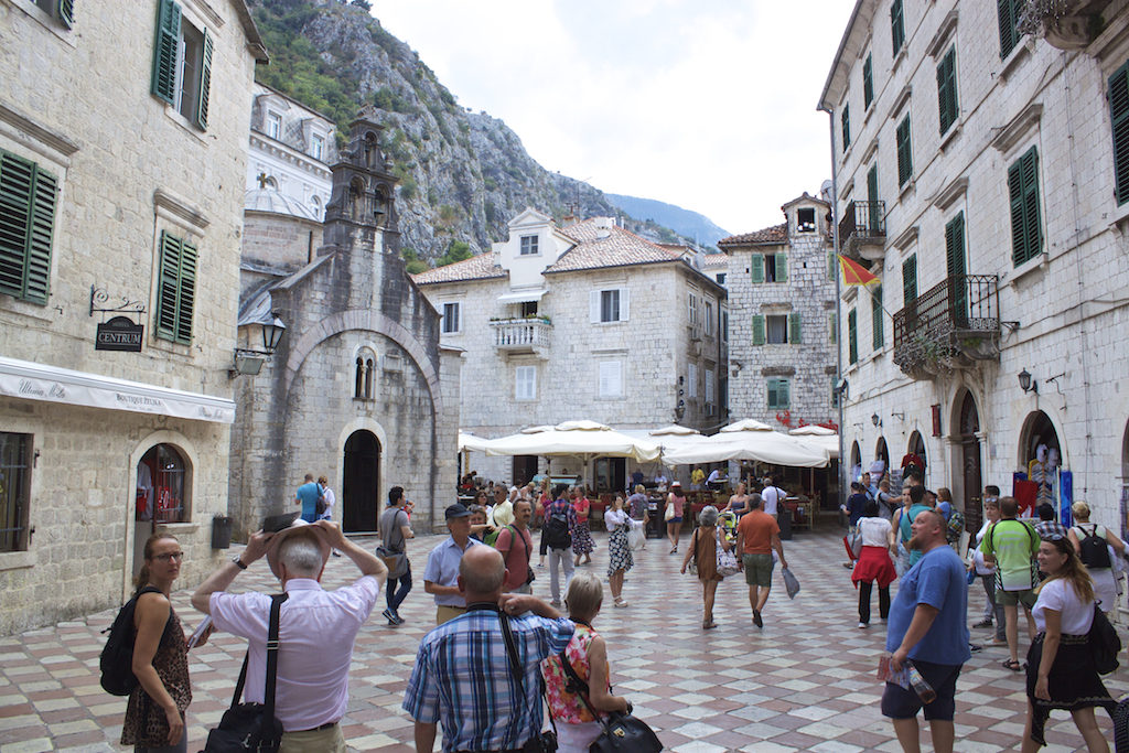 Kotor Montenegro - Old Town Crowds in Summer