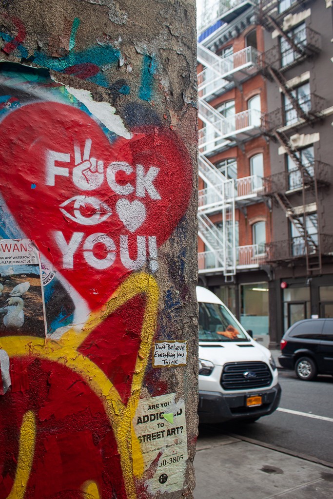 New York City Street Art - Fuck I Love You