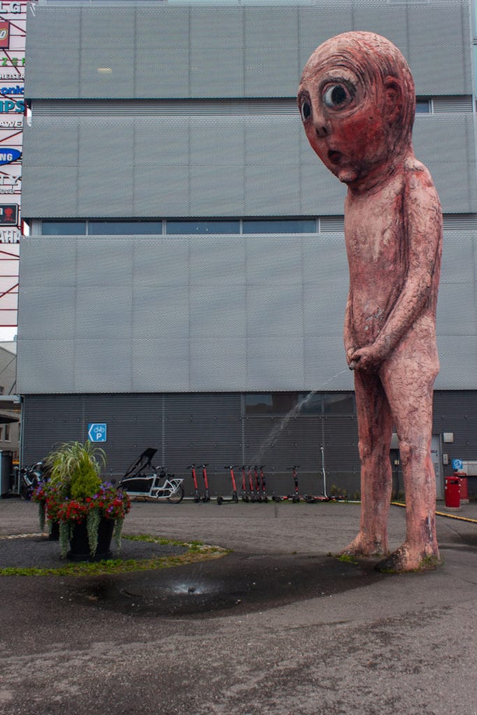 Bad Bad Boy Statue Helsinki - Side View