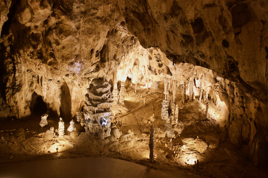 Cave explorer. Karst Moravian.