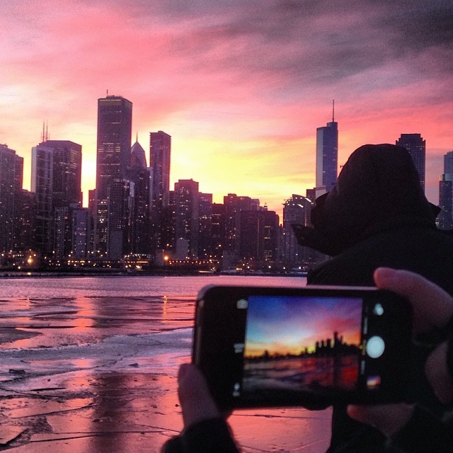 Chicago Sunset iPhone