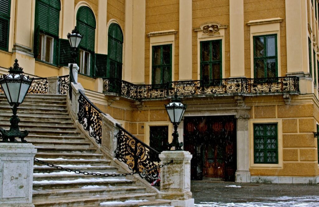 Schönbrunn Castle Vienna Winter Snow