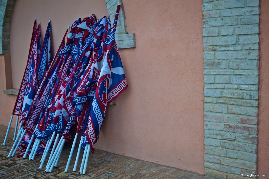 Flag Wavers And Musicians In Città della Pieve
