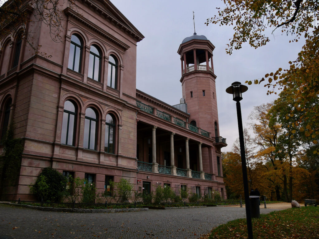 Schlosspark Biesdorf In Autumn - Side View Of Schloss