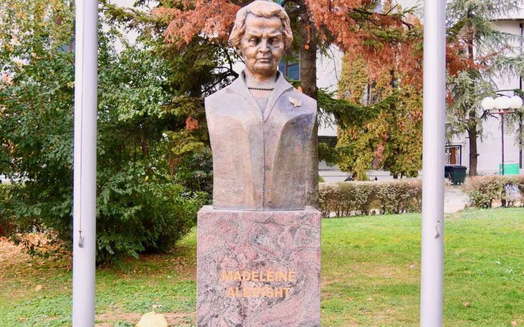 The Madeleine Albright Statue in Pristina, Kosovo